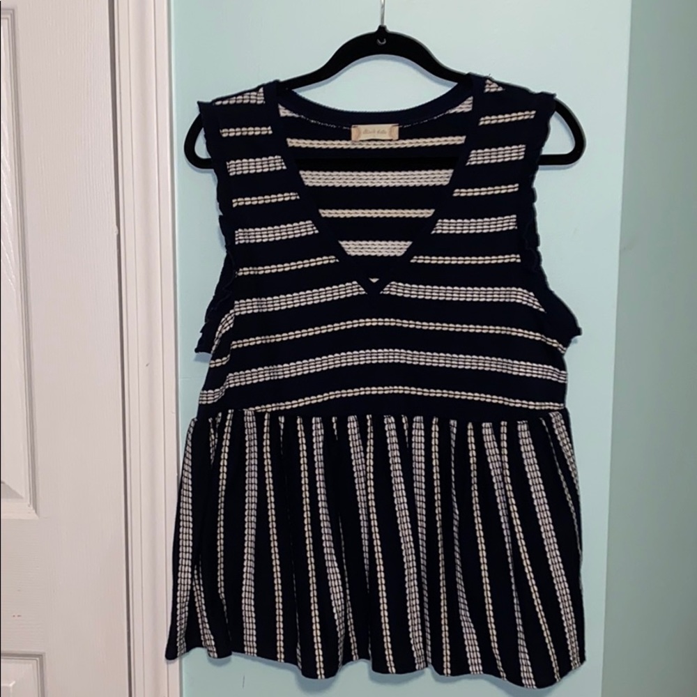 Navy Blue peplum tank